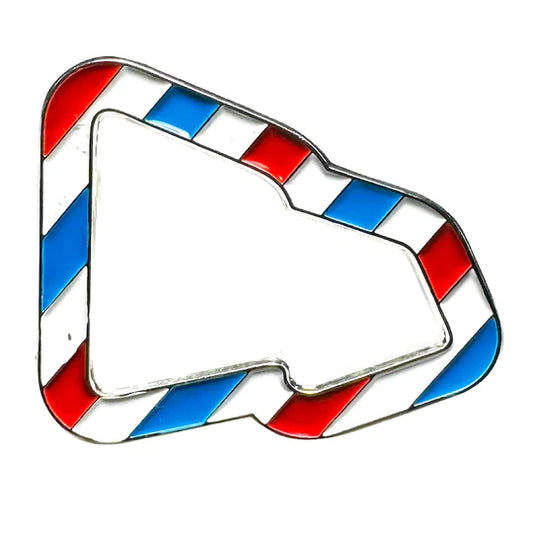 Barber Stripes Frame Pin - Flag