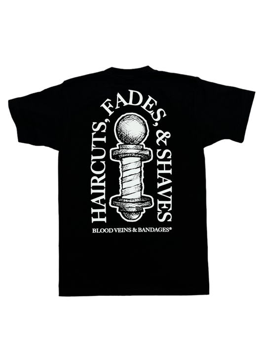 Haircuts Fades and Shaves Shirt -Blk